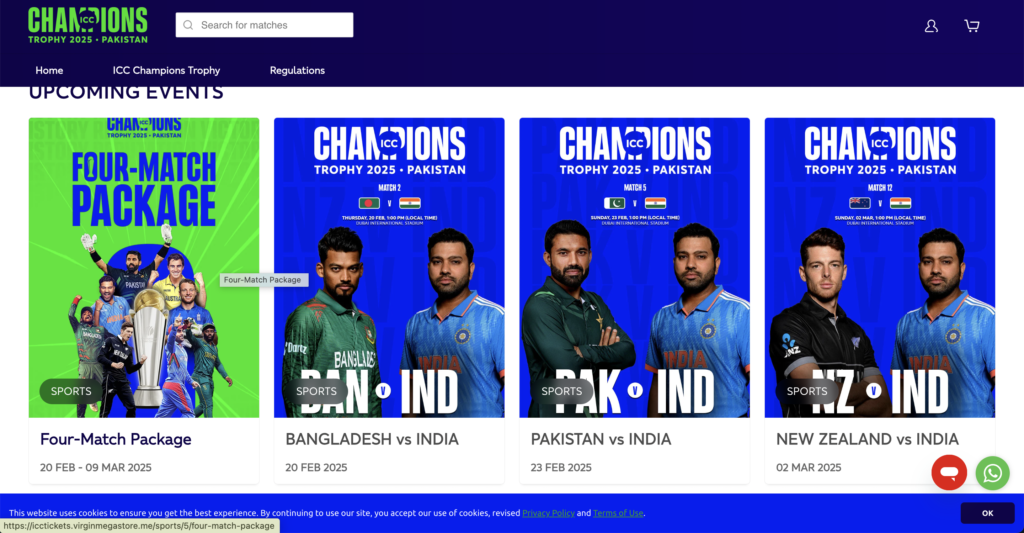 champions trophy tickets